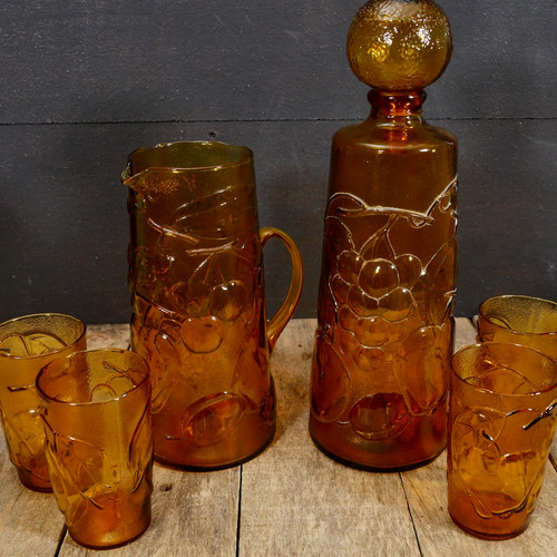 Vintage amber glass summer - amber,