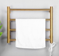 Electric Heated Towel Rack Warmer Stainless Steel Bars Drying Rack Bathroom