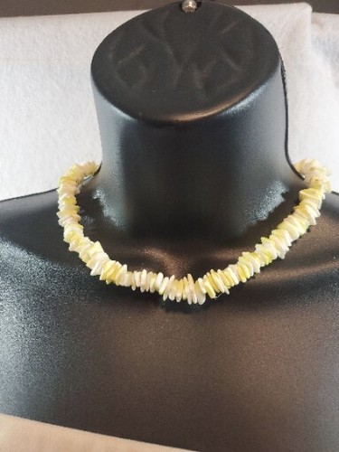Vintage white yellow puka - vintage,