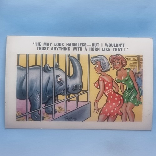 Comic postcard c1970 boobs - comic,