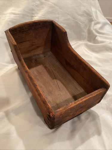 Antique wooden doll cradle - antique,