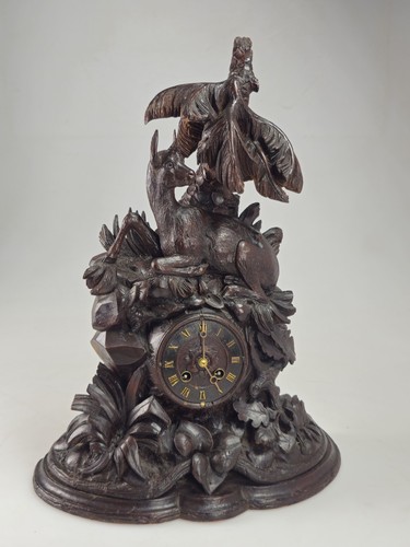 Antique clock large - antique, black