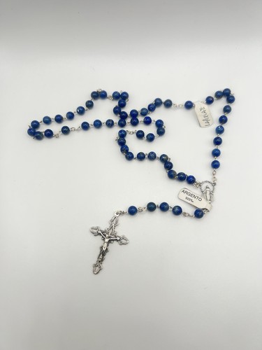 Lapis lazuli rosary - rosary, 925