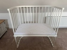 Babybay White Bedside Sleeper with Mattress And Accessories