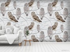 3D Owl Branches Pattern