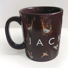 Jack Wills Ceramic Mug Brown With Pheasants Bird Partern Mens Gift