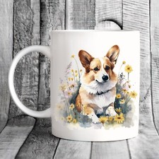 Pet Dog Mug, watercolour Welsh Corgi - Ideal Gift