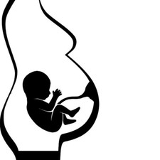 Baby in Tummy Stencil -
