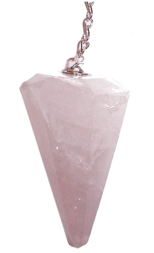 Rose quartz pendulum - quartz, free