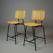 Caning Mid Century Barstools