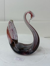 Vintage Hand blown Glass Swan 