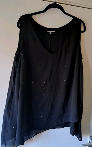 Black tunic top - black, 22