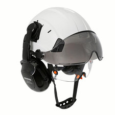 Safety Helmet With Visor Built