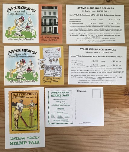 Advertising cards cricket - 6x,
