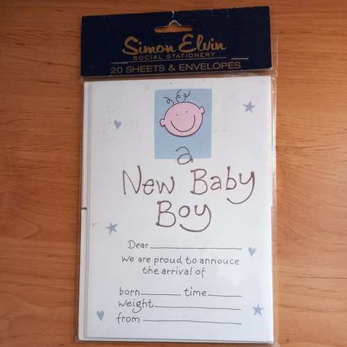 New baby boy announcement - baby, l