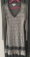 Linea Tesini Size 10 Grey Long Sleeve Sequin Jersey Occasion Dress Worn Once VGC