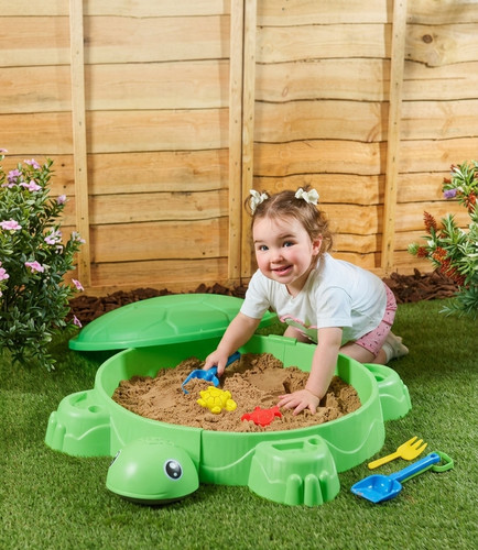 Kid green turtle sandbox - green,