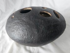 Sculptural studio pottery large pierced vase, Circa mid century modern