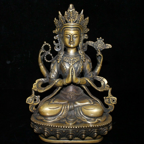 Tibetan brass kwan - 8.4'',