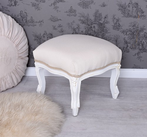 Footstool shabby chic stool - footstool,