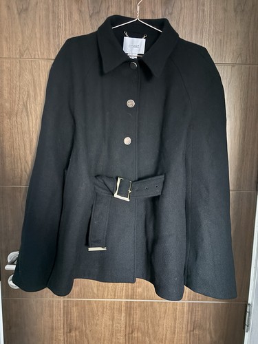 Coast black wool cape style - wool,