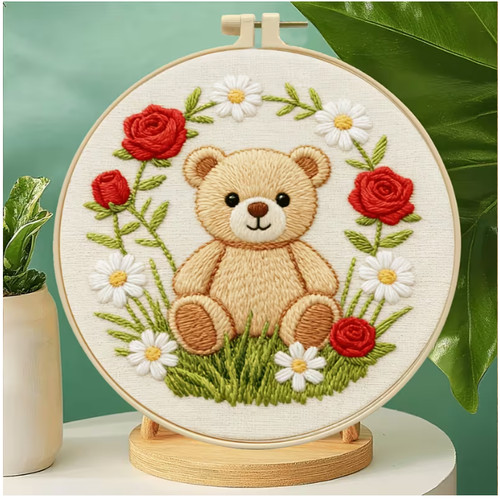 Embroidery hoop kit 20cm - kit, 20cm/7.87"