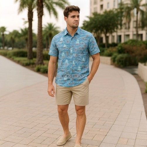 Izod saltwater shirt blue - saltwater,