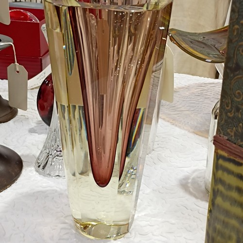 Decorative art glass vase - glass,