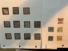 b83 German States Thurn & Taxis 2 sides album page 16 stamps mixed condition