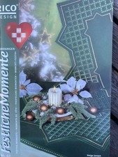 Rico Design Hardanger Festive Moments Embroidery Designs Christmas Linen or Decs