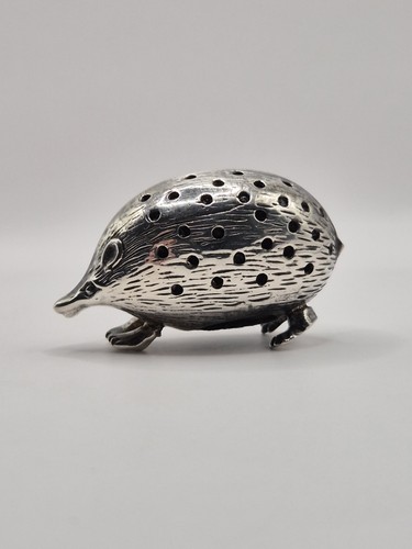 Sterling silver hedgehog pin - sterling,