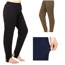 80's stirrup Trousers Foot strap Ribbed Stretchy Comfortable Fit pants 8-20