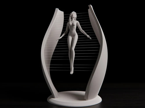 Floating female sculpture - floating, |