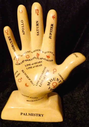 Large ceramic palmistry - palmistry, hand