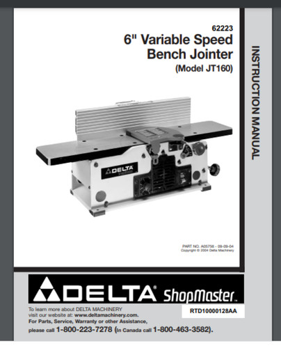 Delta jt160 variable speed - delta,