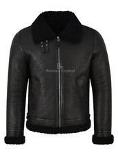 Men B3 Jacket Black Curl Fur