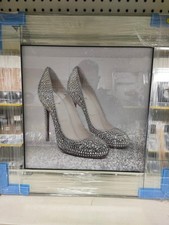 Silver Glitter shoe liquid Art