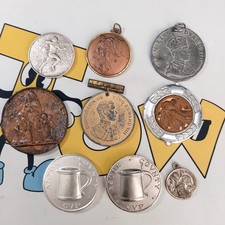 Vintage coins Medals Pope Sports Royal Old Bundle Joblot 18th 19th