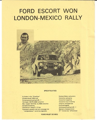 Ford escort mk1 london - mk1, london-mexico
