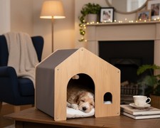 Personalised wooden cat house - personalised,