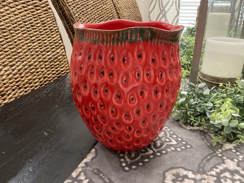 Strawberry shaped planter - shaped,