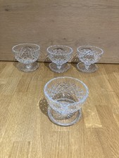 4 Crystal cut glass Sundae Dessert, grapefruit, fruit dish / Bowl vintage