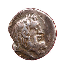 VF Achaian Silver Hemidrachm Last Issue 25BC Genuine Greek Coin & Coin Wallet