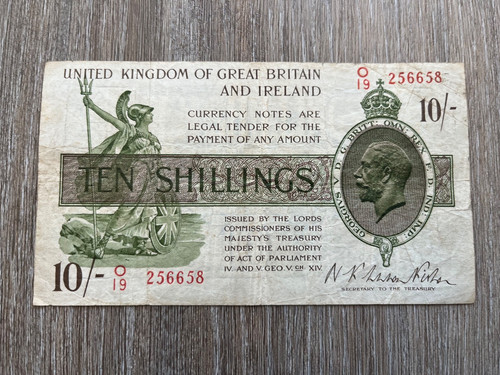 Ten shillings note george v - ten,