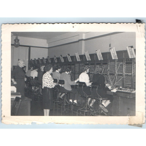 C1950s telephone switchboard - telephone,