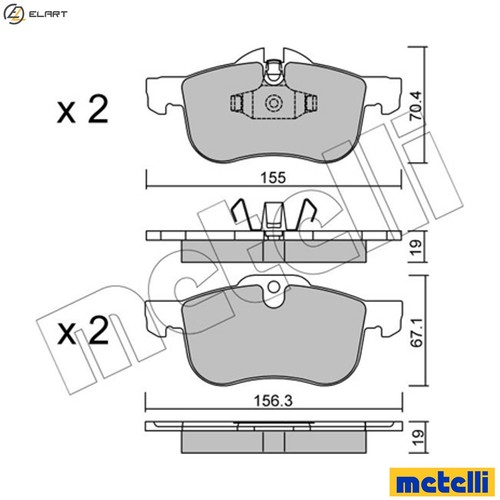 Brake pad set - pad, disc