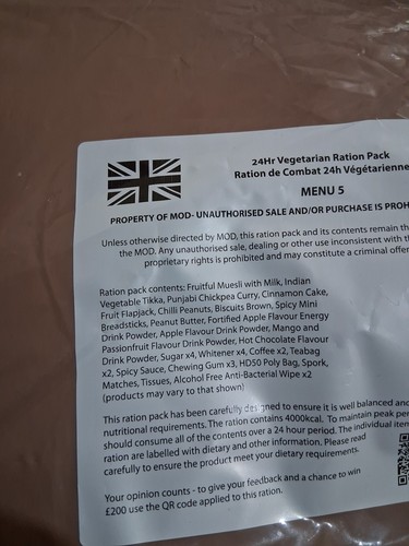 Ration packs 24hr - packs,