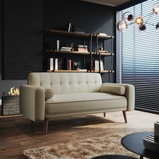 Cream 3 Seater Fabric New Foam