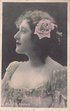 POSTCARD - EDWARDIAN ACTRESS - MISS LILY HANBURY  - HAND TINTED - ROSE