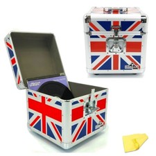Gorilla LP100 12" LP Vinyl Record Box DJ Storage Carry Case Union Jack (Pair)